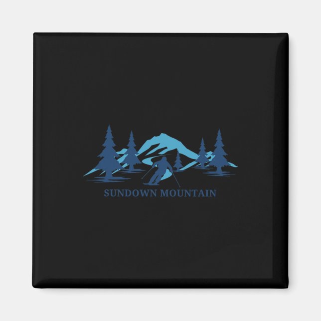 Imã Sundown Mountain Iowa Ski Resort Skiier (Frente)