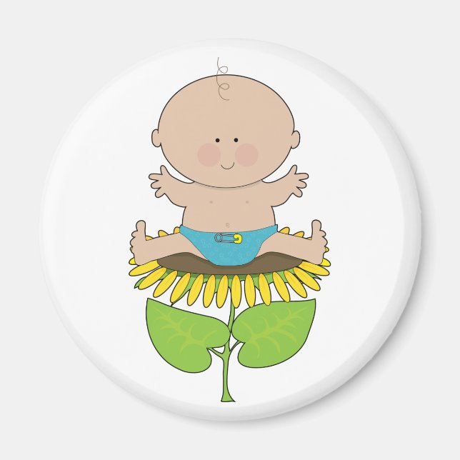 Imã Sunflower Baby Boy (Frente)