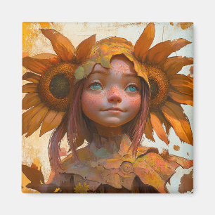 Imã Sunflower Girl