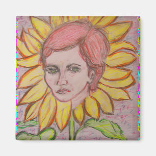 Imã Sunflower Girl