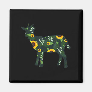 Imã Sunflower Girl Floral Goat Kid Havaiano