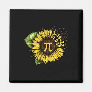 Imã Sunflower Happy Pi Day Camisa Matemática Ensino de