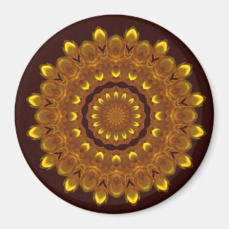 Imã Sunflower Kaleidoscope Mandala