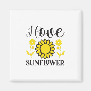Imã Sunflower Lover   I Love Sunflower