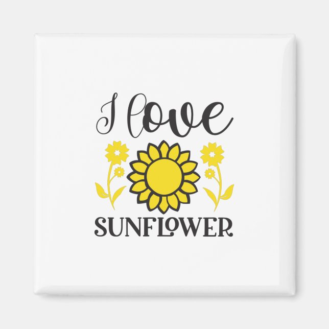 Imã Sunflower Lover | I Love Sunflower (Frente)