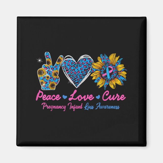 Imã Sunflower Ribbon Pregnancy Infant Loss Awareness C (Frente)