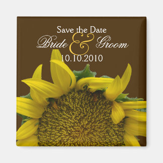 Imã Sunflower Save-The-Date