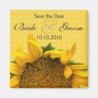 Imã Sunflower Save-The-Date