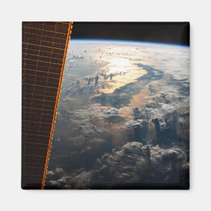 Imã Sunglint Beams No Mar De Celebes No Sudeste Asiáti