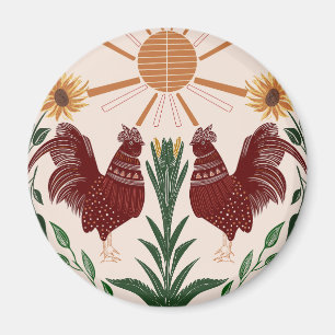 Imã Sunny Folce Art Rooster - Simetria Radiante