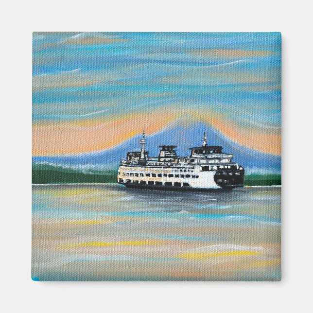 Imã Sunrise Ferry Painting (Frente)