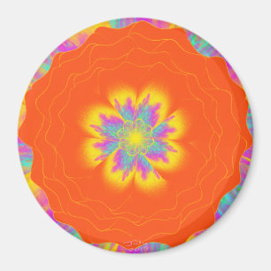 Imã Sunrise Poppy por Flor de Potência