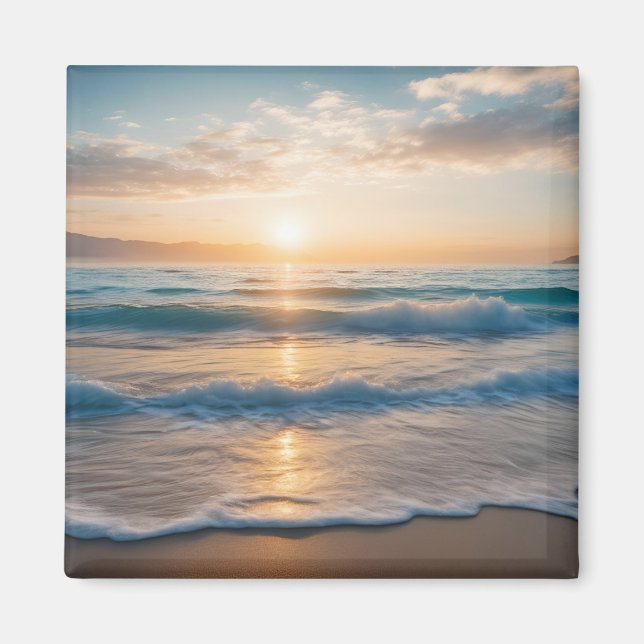 Imã Sunrise Sobre a Praia (Frente)