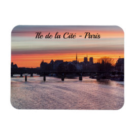 Ímã Sunrise sobre Ile de la Cite e Notre Dame - Paris