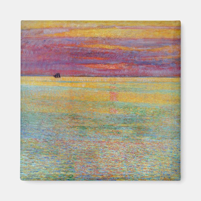 Imã Sunset at Sea (por Childe Hassam) (Frente)