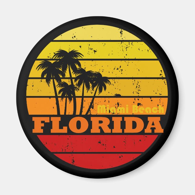 Imã Sunset de colheita da Flórida de Miami Beach (Frente)