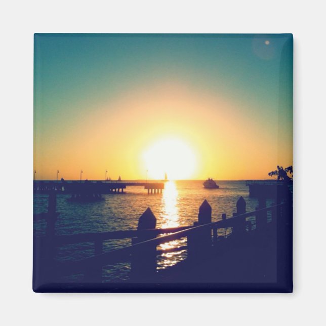 Imã Sunset de inverno em Key West Magnets (Frente)