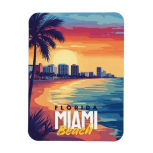 Ímã Sunset de Miami Beach   Costeira da Flórida Vibran