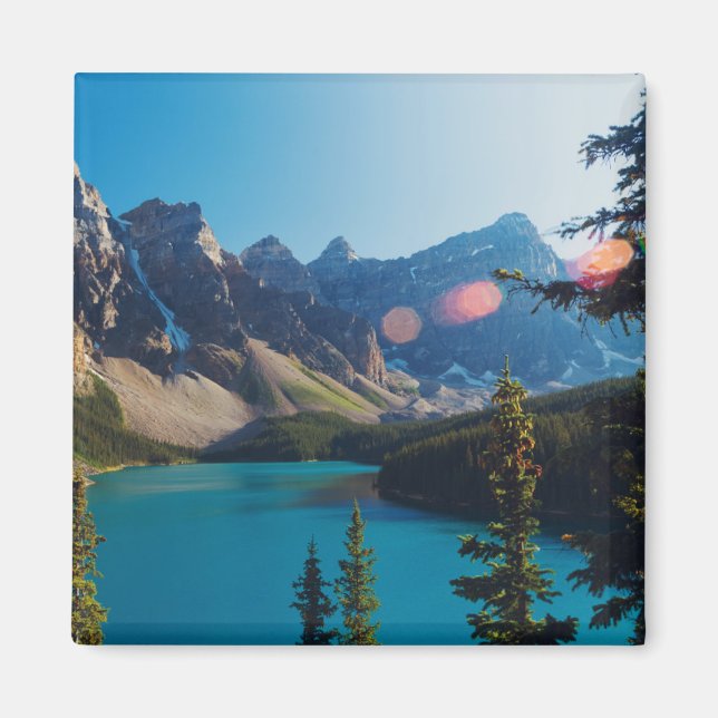 Imã Sunset de Verão | Lago Moraine, Canadá (Frente)