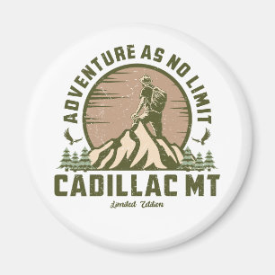 Imã Sunset do Hike do Cadillac Retro Montanha