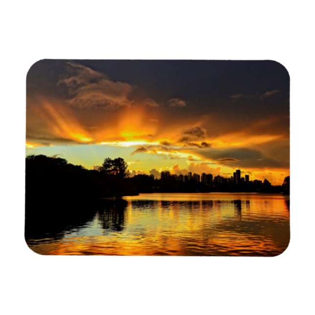 Ímã Sunset In City Londrina, Brasil (Horizontal)
