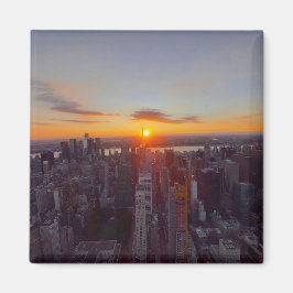 Imã Sunset in Manhattan, Hudson River - New York City