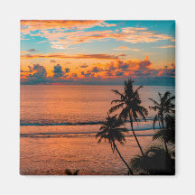 Sunset neste belo Magnet de Praia Maurício