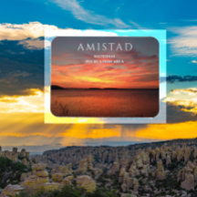 Sunset no Amistad Reservoir, Amistad ARN, Texas