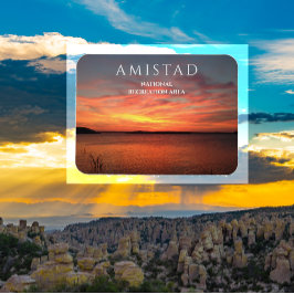 Ímã Sunset no Amistad Reservoir, Amistad ARN, Texas