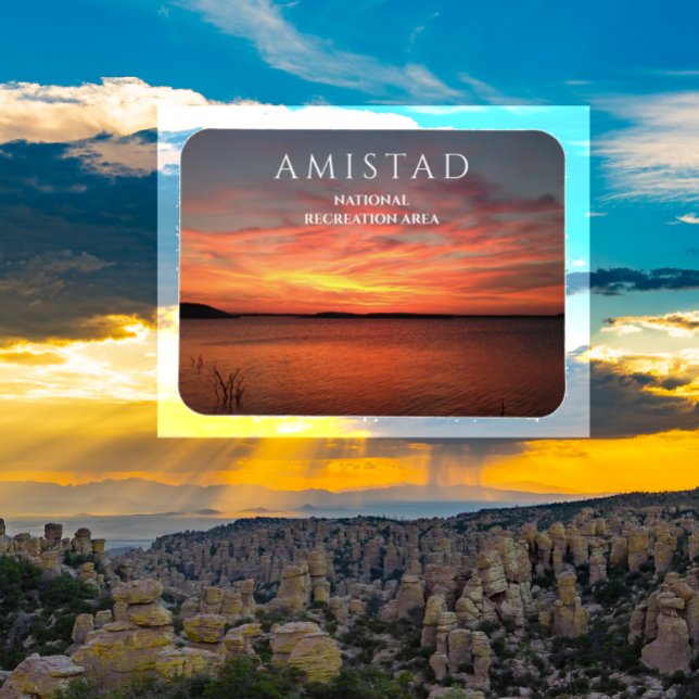 Ímã Sunset no Amistad Reservoir, Amistad ARN, Texas (Criador carregado)
