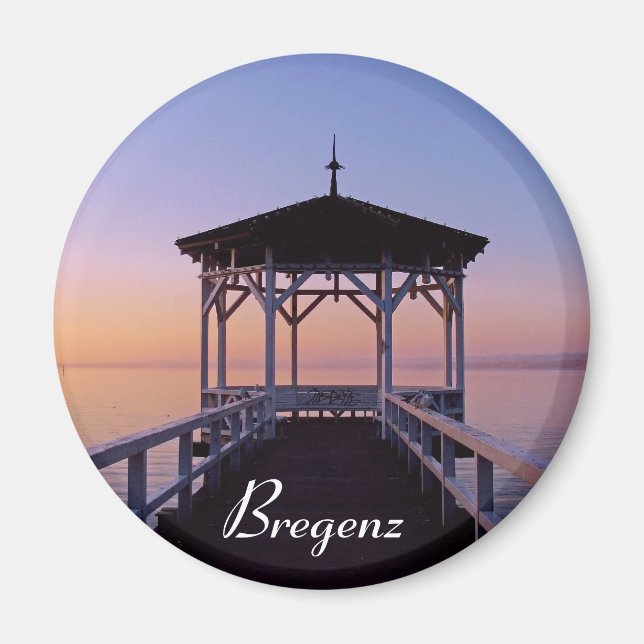 Imã Sunset no lago Constance em Bregenz, Áustria (Frente)