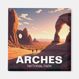 Imã Sunset no Parque Nacional de Moab Utah Arches