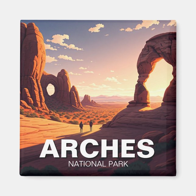 Imã Sunset no Parque Nacional de Moab Utah Arches (Frente)