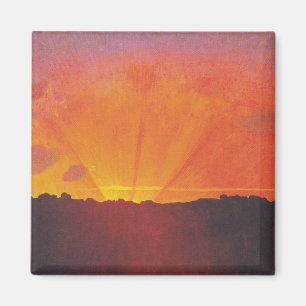 Imã Sunset, Orange Sky (por Félix Vallotton)