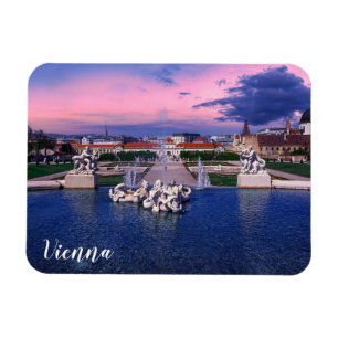 Ímã Sunset over fountain em Viena