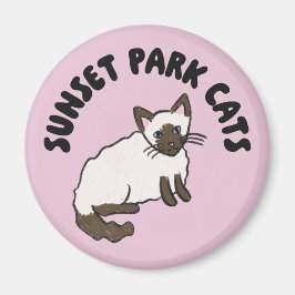 Imã Sunset Park Cats | Magnet | Almond Rescue Cat