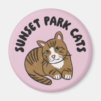 Imã Sunset Park Cats | Magnet | Lenny Rescue Cat Cute