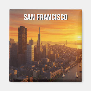 Imã Sunset San Francisco Skyline California Viagem