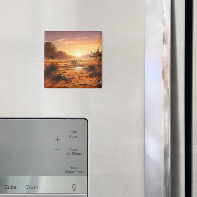 Imã Sunset sobre Deserto (In Situ (Fridge))