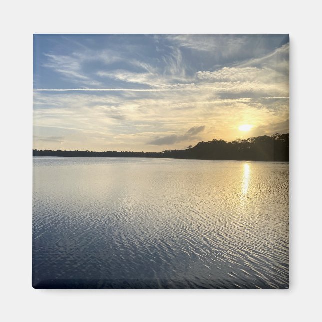 Imã Sunset Sobre Lago Wildcat (Frente)