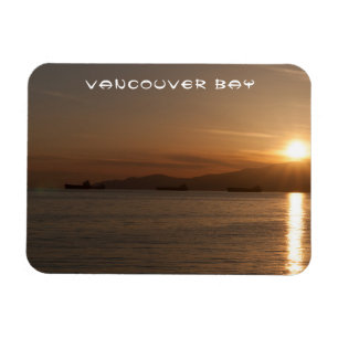 Ímã Sunset sobre o compartimento de Vancouver