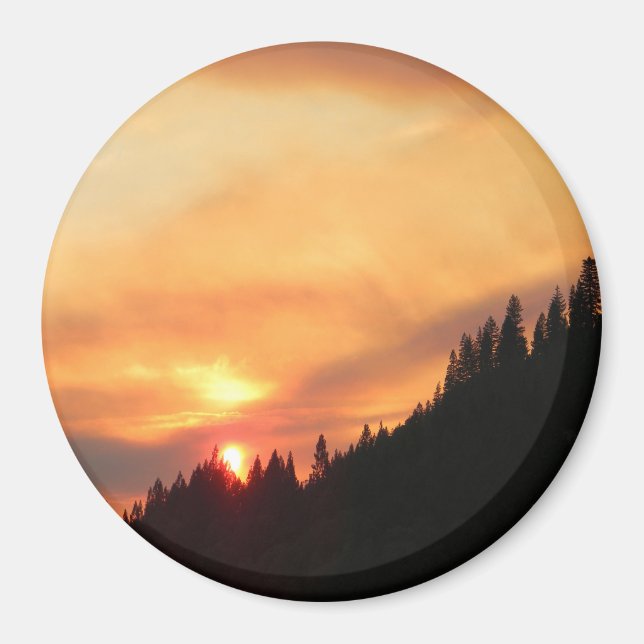 Imã Sunset Suave sobre as montanhas... (Frente)