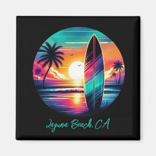 Imã Sunset Surfboard Vibes