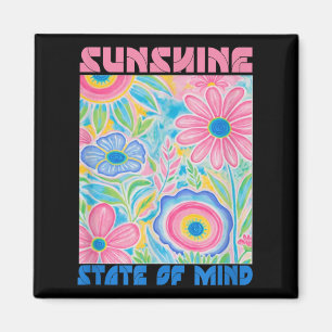 Imã Sunshine State Of Miney Short Funny Flower, Verão