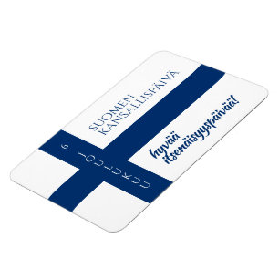 Ímã Suomen Kansallispäivä Bandeira do Dia Nacional da 