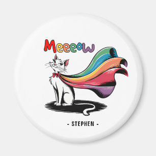 Imã Super Cat Meeow - Rainbow Cape Pride Cat