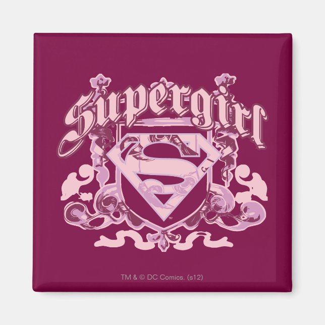 Imã Super Girl Crest Design (Frente)