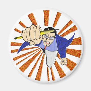 Imã Super-herói com lápis