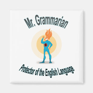 Imã Super-herói do fanático da gramática