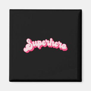 Imã Super-herói - Doce Rosa Vintage Retro Halloween Su